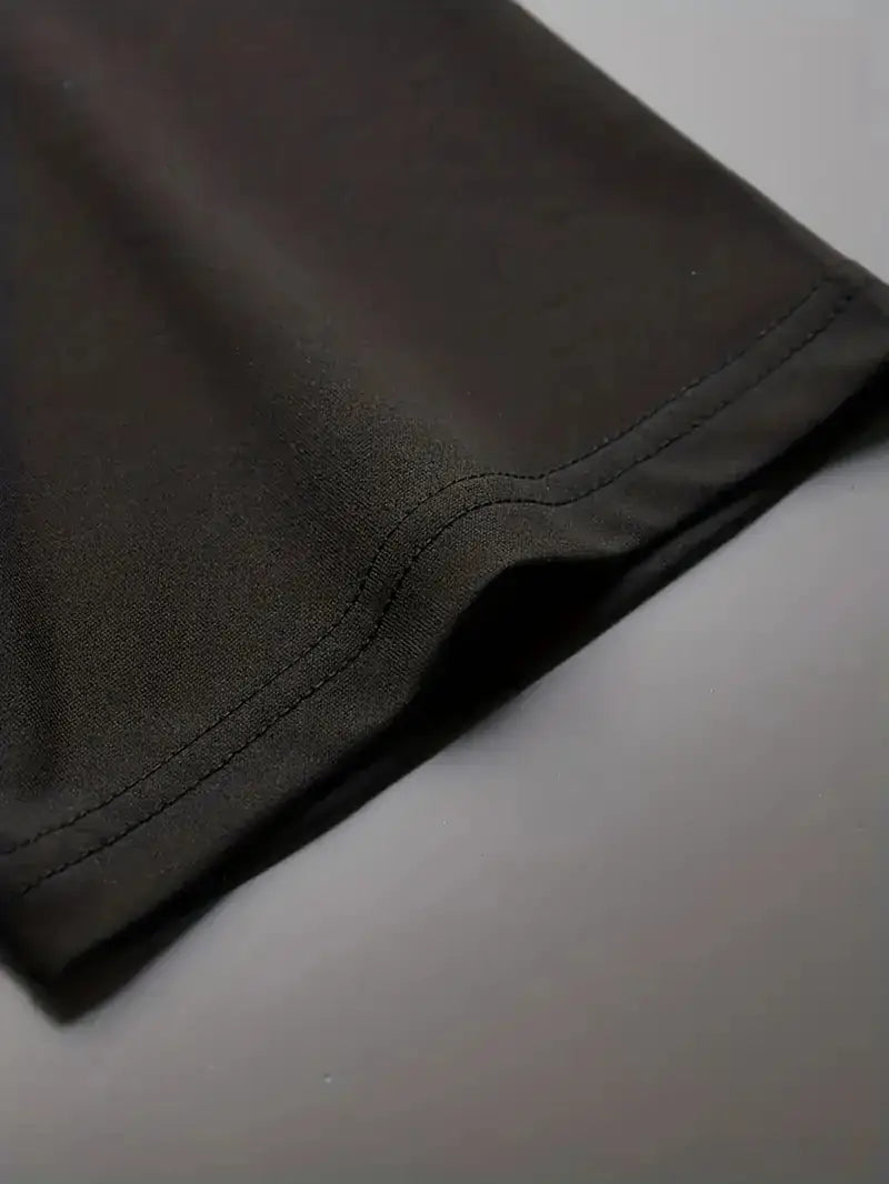 CALVIN Maglietta Casual da Uomo Nera con Grafica di Lettere Audaci - Girocollo in Poliestere Morbido per Abbigliamento Estivo Urbano, Lavabile in Macchina per l'Uso Quotidiano