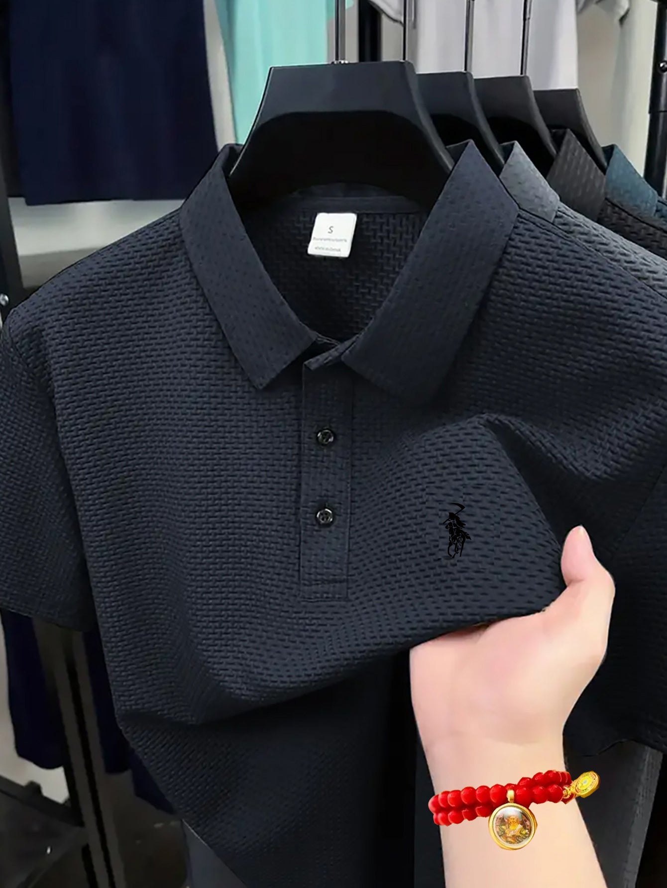Maglietta Polo Casual con Colletto a Contrasto
