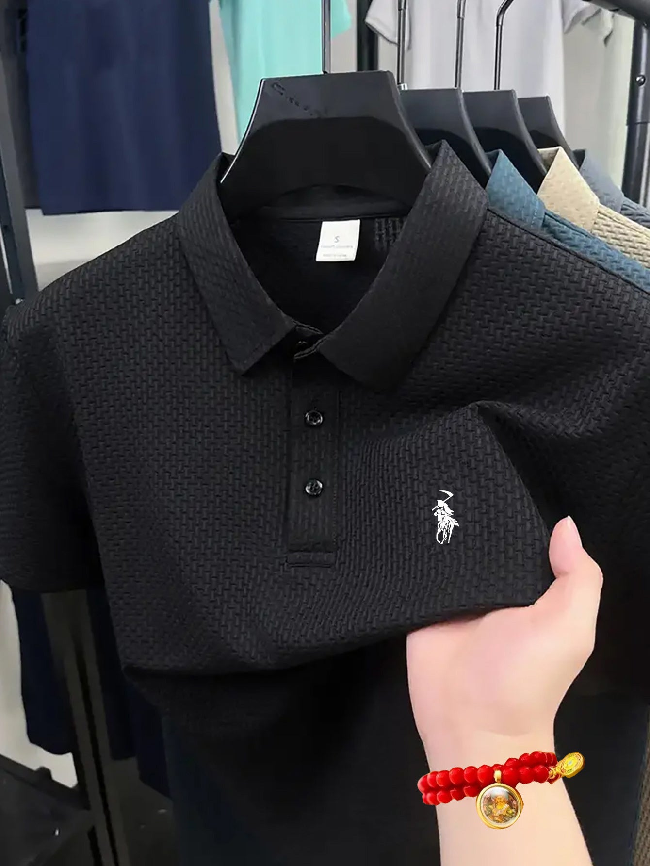 Maglietta Polo Casual con Colletto a Contrasto