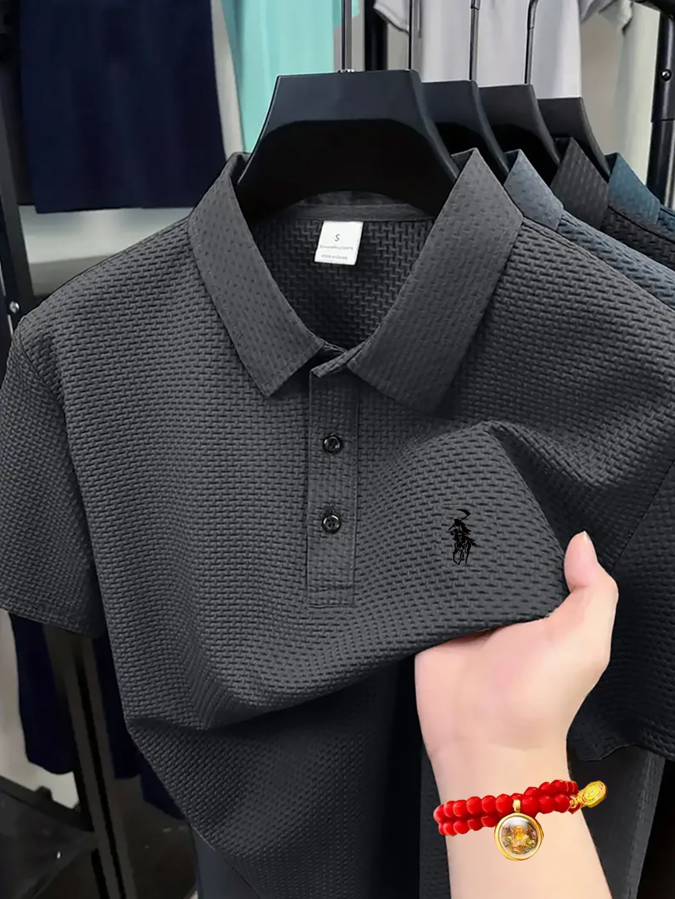 Maglietta Polo Casual con Colletto a Contrasto