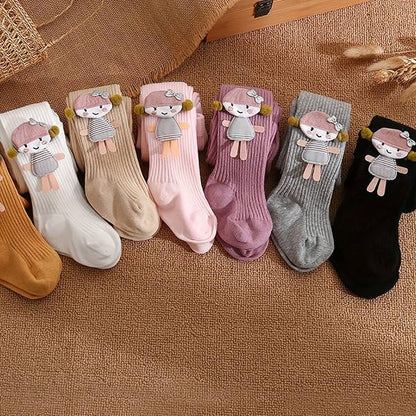 3-Pack Leggings Decorativi con Pannello Laterale per Ragazze