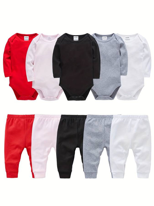 10 pezzi 'Tuta a Maniche Lunghe e Pantaloni