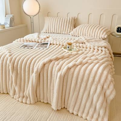 Coperta Morbida in Flanella e Pelliccia Sintetica – Calda e Accogliente per Divano, Sonno e Campeggio