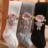 3-Pack Leggings Decorativi con Pannello Laterale per Ragazze