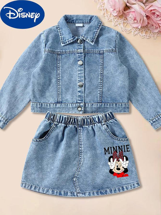 Outfit Disney Minnie – Completo Bambina Giacca + Gonna Jeans