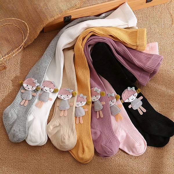 3-Pack Leggings Decorativi con Pannello Laterale per Ragazze