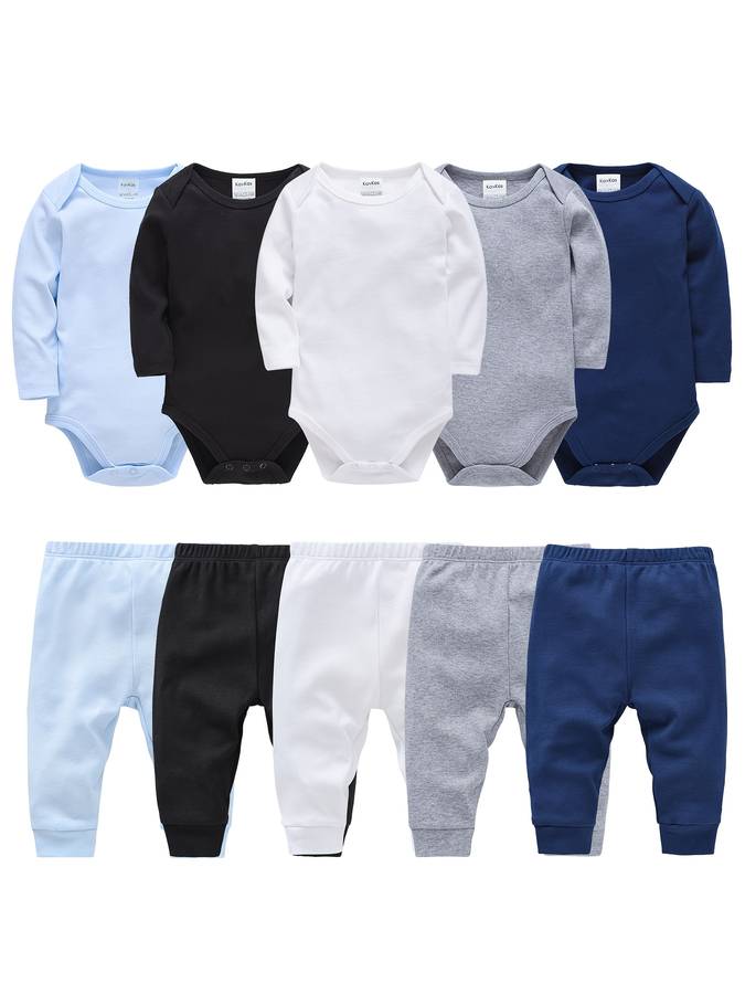 10 pezzi 'Tuta a Maniche Lunghe e Pantaloni