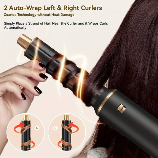 Spazzola Professionale 5 in 1 – Lisciante, Arricciacapelli e Volumizzante con Regolazione Calore