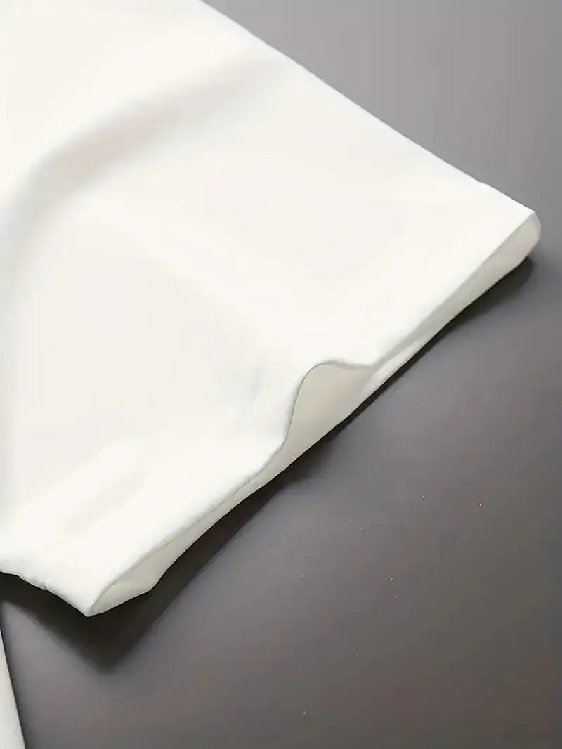 CALVIN Maglietta Casual da Uomo Nera con Grafica di Lettere Audaci - Girocollo in Poliestere Morbido per Abbigliamento Estivo Urbano, Lavabile in Macchina per l'Uso Quotidiano