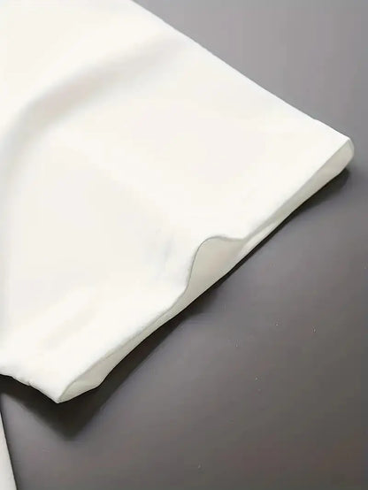 CALVIN Maglietta Casual da Uomo Nera con Grafica di Lettere Audaci - Girocollo in Poliestere Morbido per Abbigliamento Estivo Urbano, Lavabile in Macchina per l'Uso Quotidiano