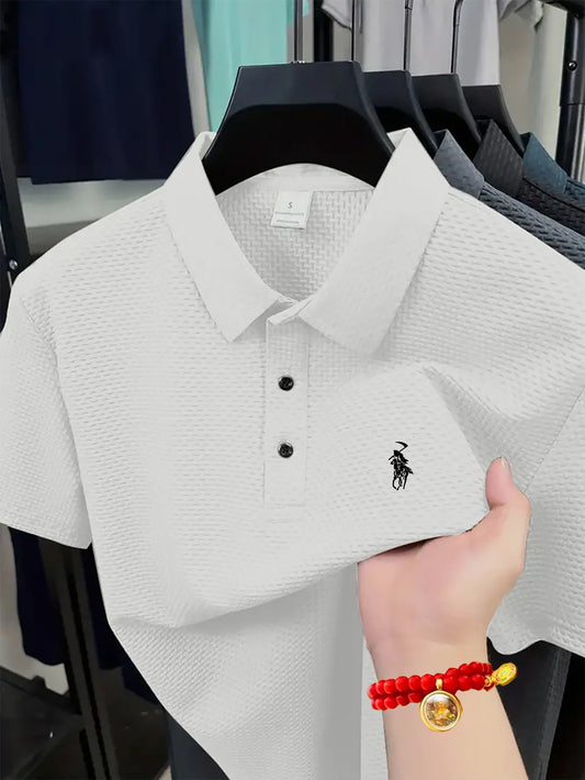 Maglietta Polo Casual con Colletto a Contrasto
