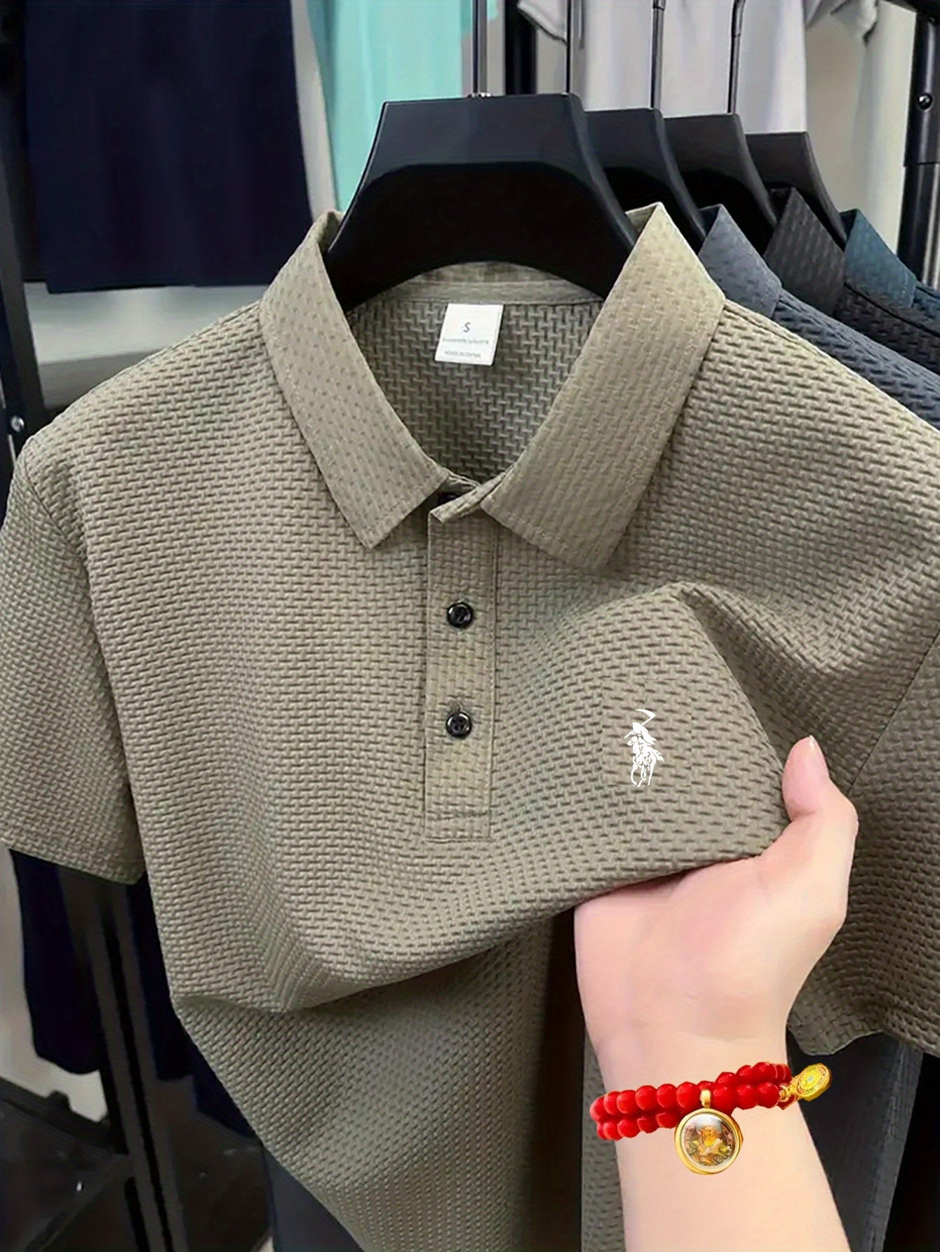 Maglietta Polo Casual con Colletto a Contrasto